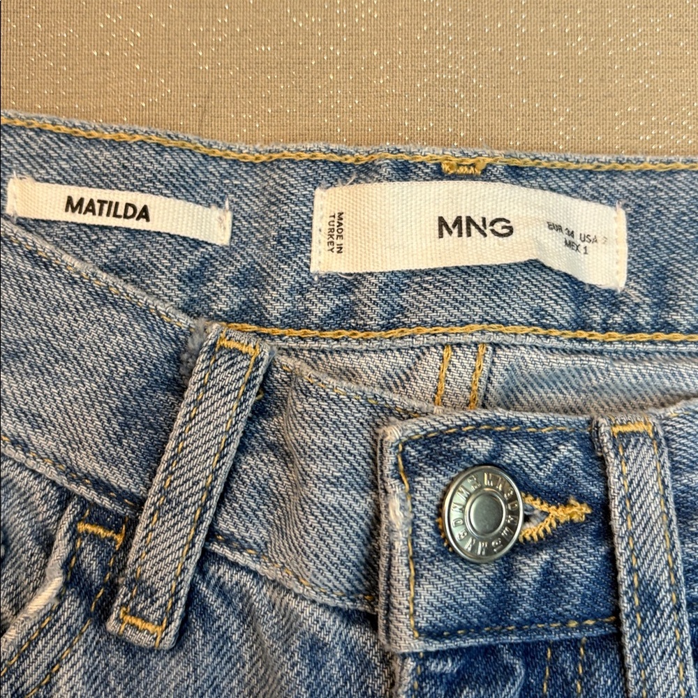 MANGO Matilda Mid Rise Straight Leg Jeans - size 2 -NEW - Picture 6 of 7
